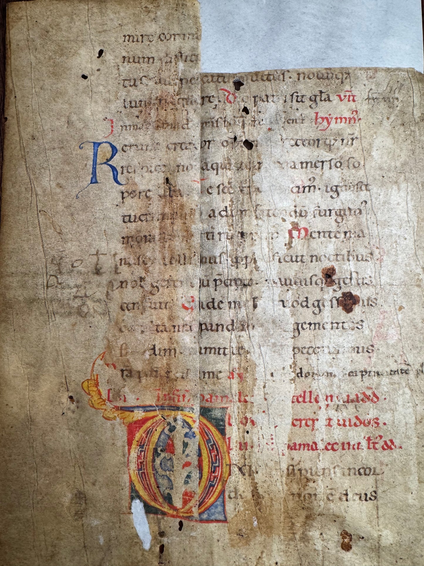 Illuminated Medieval Breviary Manuscript - 12th Century - Psalm 52