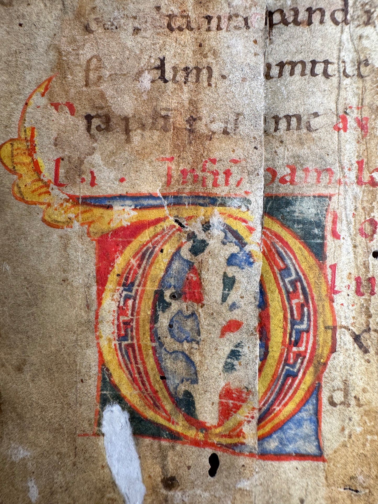 Illuminated Medieval Breviary Manuscript - 12th Century - Psalm 52