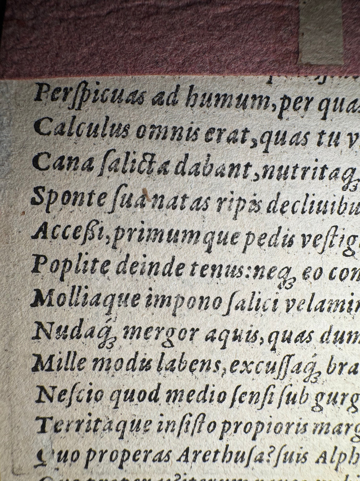 Original 16th-Century Virgil Solis Woodcut — Arethusa & Alpheus