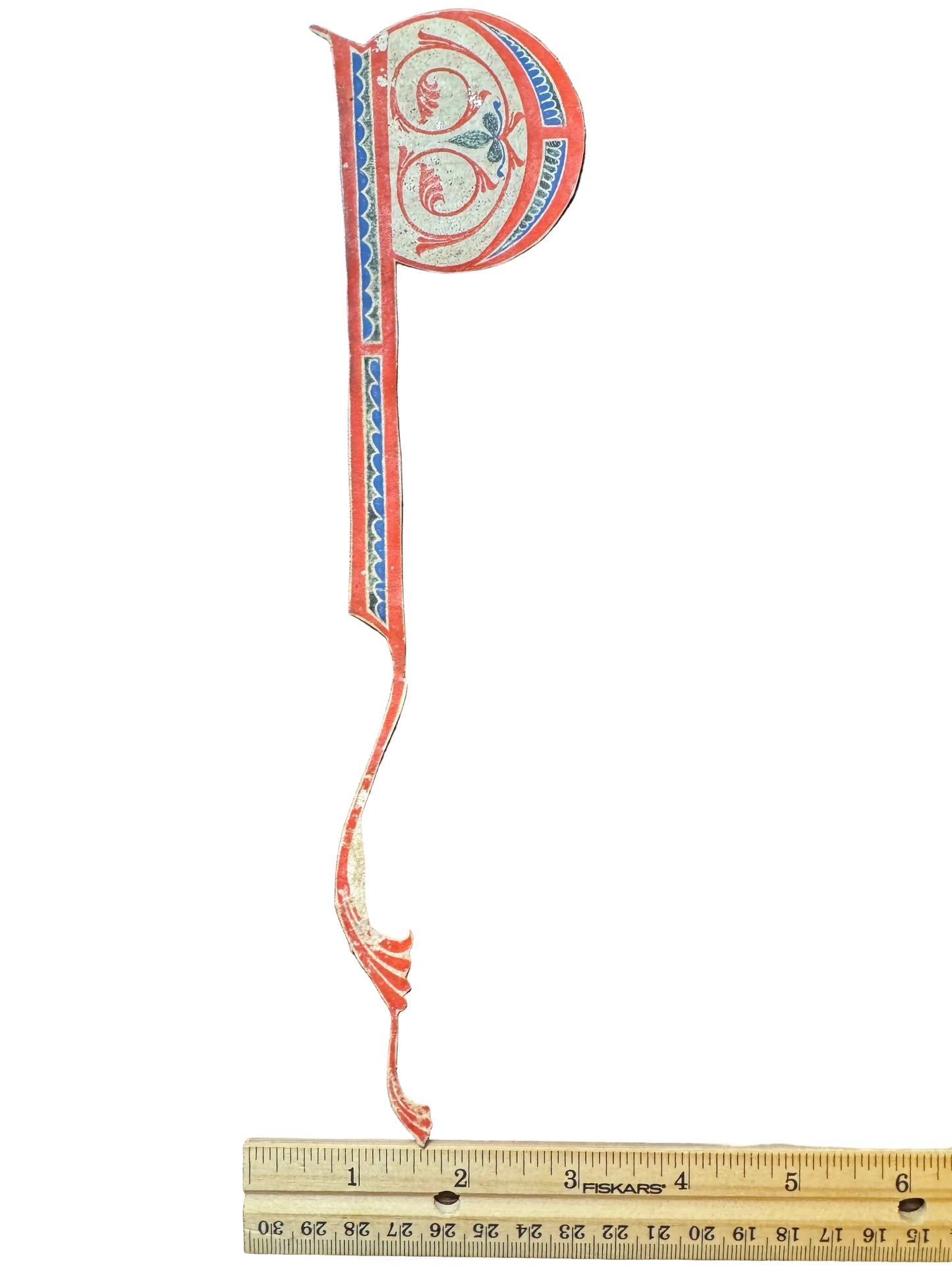 12th-Century Illuminated Manuscript Initial ‘P’ (Northern Italy, c.1150–1200)