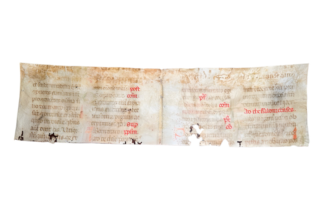 Large Missal Manuscript Fragment 13th Century - Isaiah