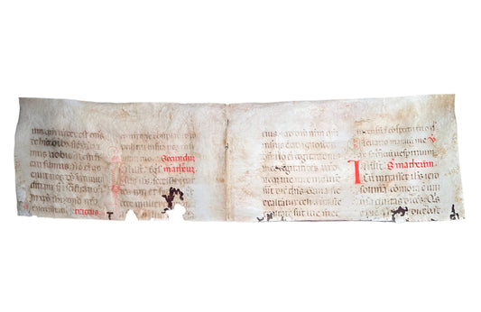 Large Missal Manuscript Fragment 13th Century - Isaiah