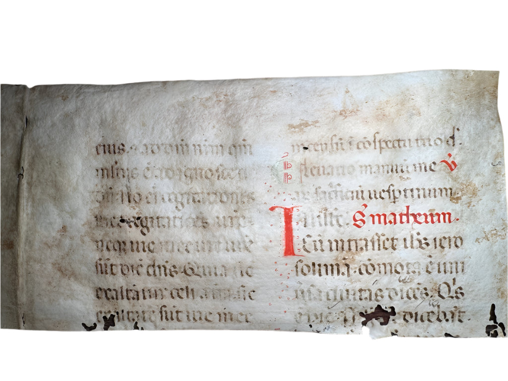 Large Missal Manuscript Fragment 13th Century - Isaiah