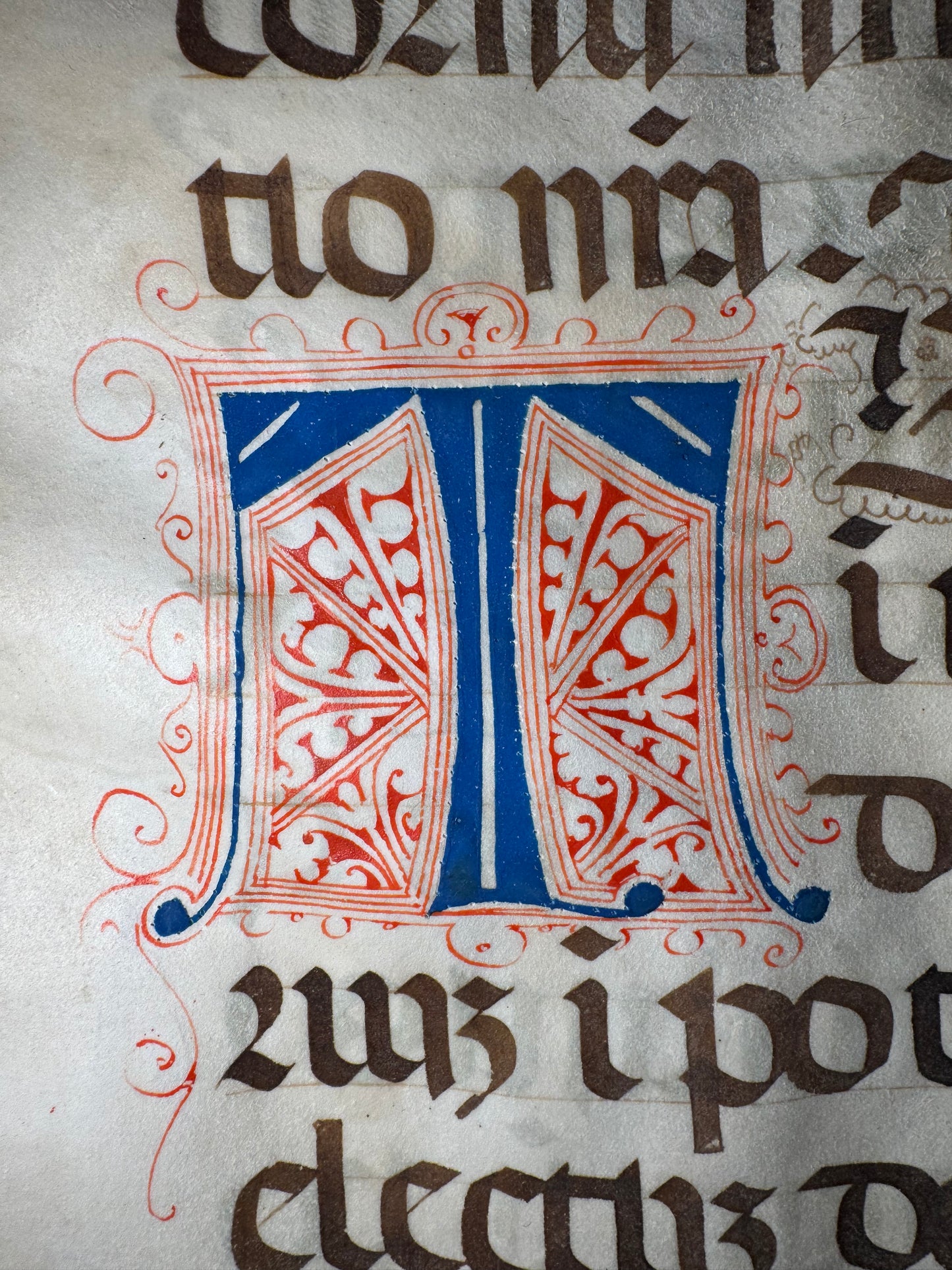 Huge 16th-Century Illuminated Choir Book Leaf – Psalm 88 (Italy or Spain, c. 1500–1550)