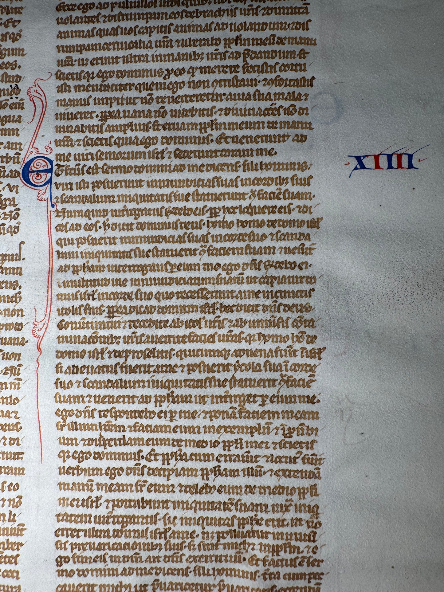 Rare 63-Line 13th-Century Paris Bible Leaf – Book of Ezekiel, France, Paris