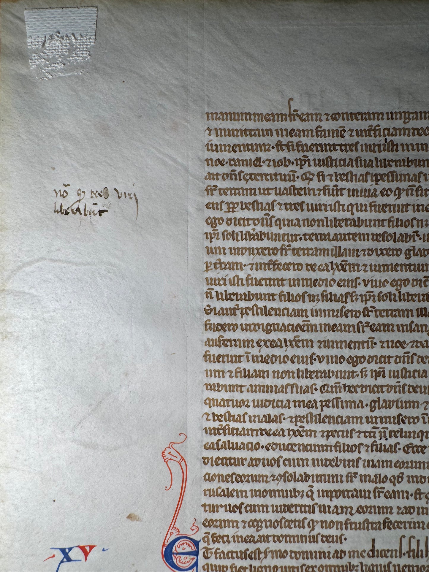 Rare 63-Line 13th-Century Paris Bible Leaf – Book of Ezekiel, France, Paris