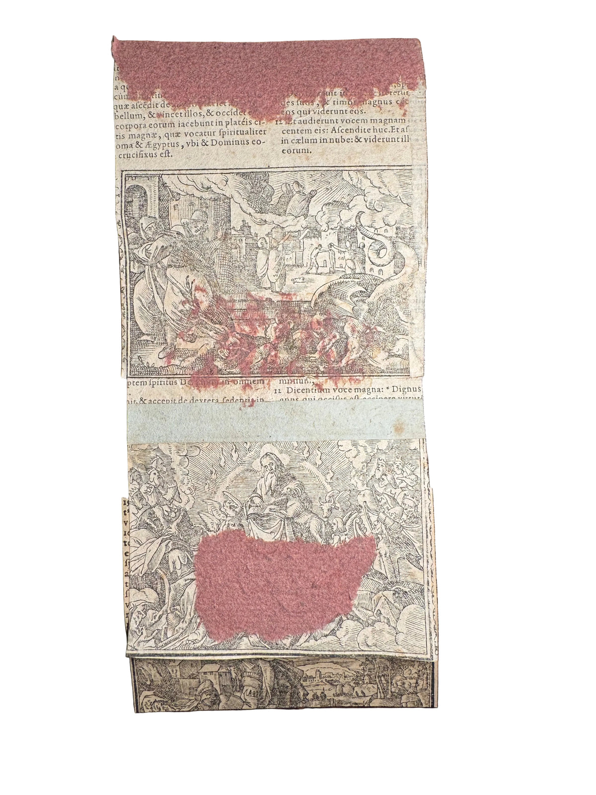 16th Century Virgil Solis Woodcut – The Woman & Seven-Headed Dragon of Revelation 12, c. 1560