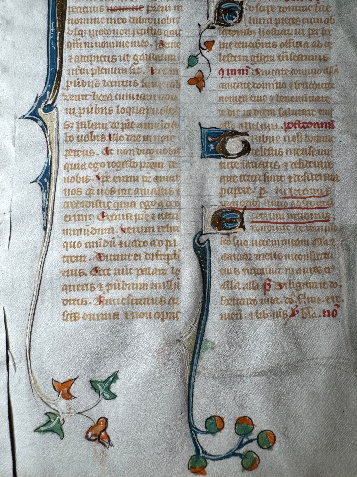 Illuminated Latin Breviary Leaf — Northern France, ca. 1400