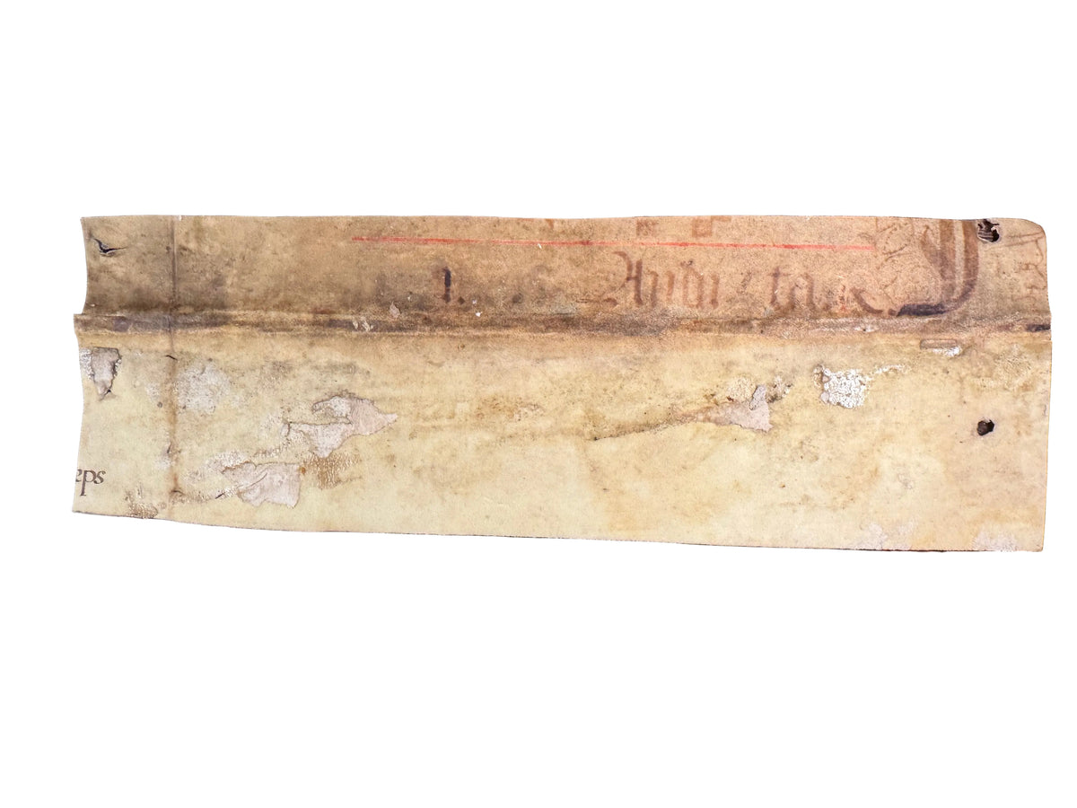 Medieval Antiphonal Fragment – Gaude Maria Virgo – c. 14th–15th Century