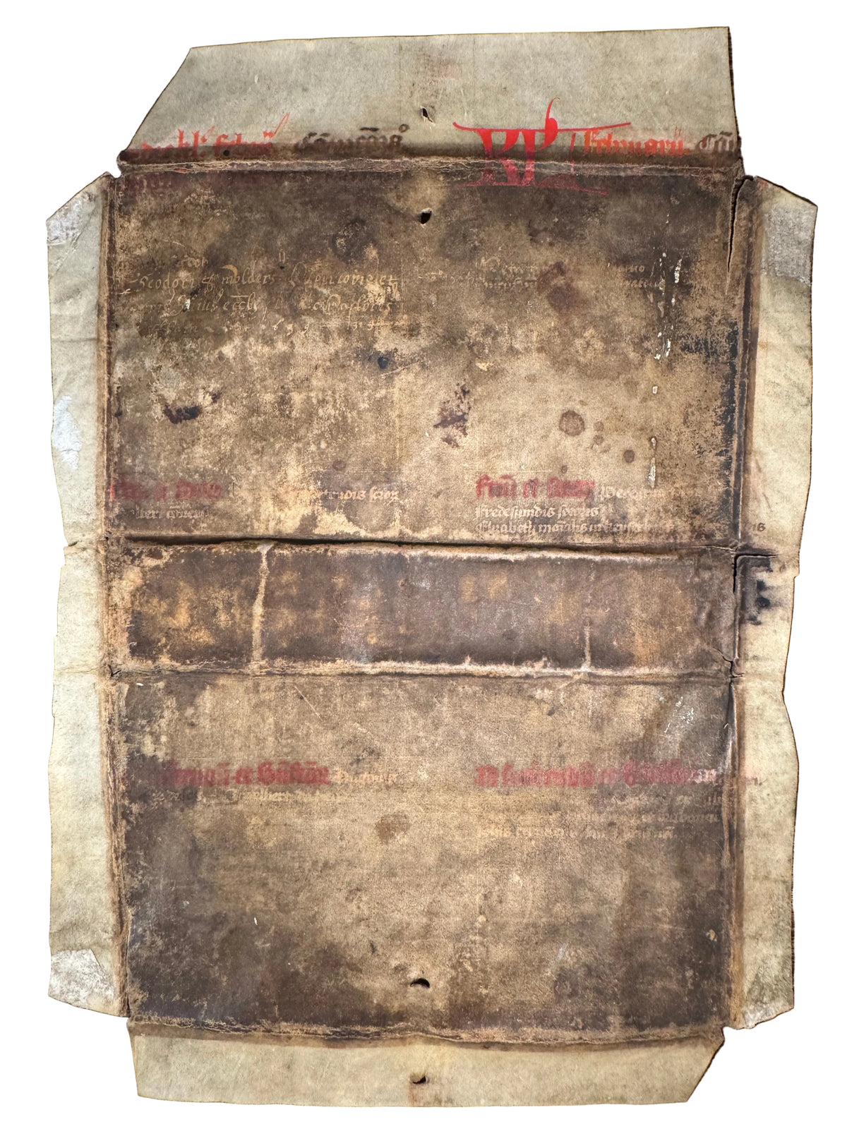 Medieval Latin Necrological Calendar Manuscript on Parchment, c. 15th Century