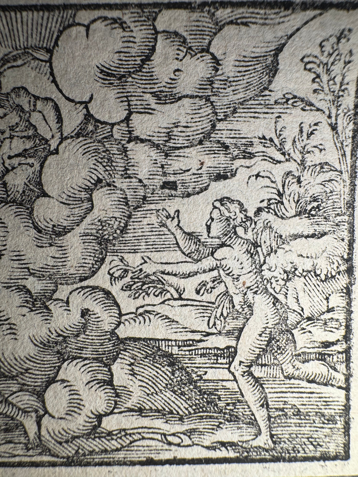 Original 16th-Century Virgil Solis Woodcut — Arethusa & Alpheus