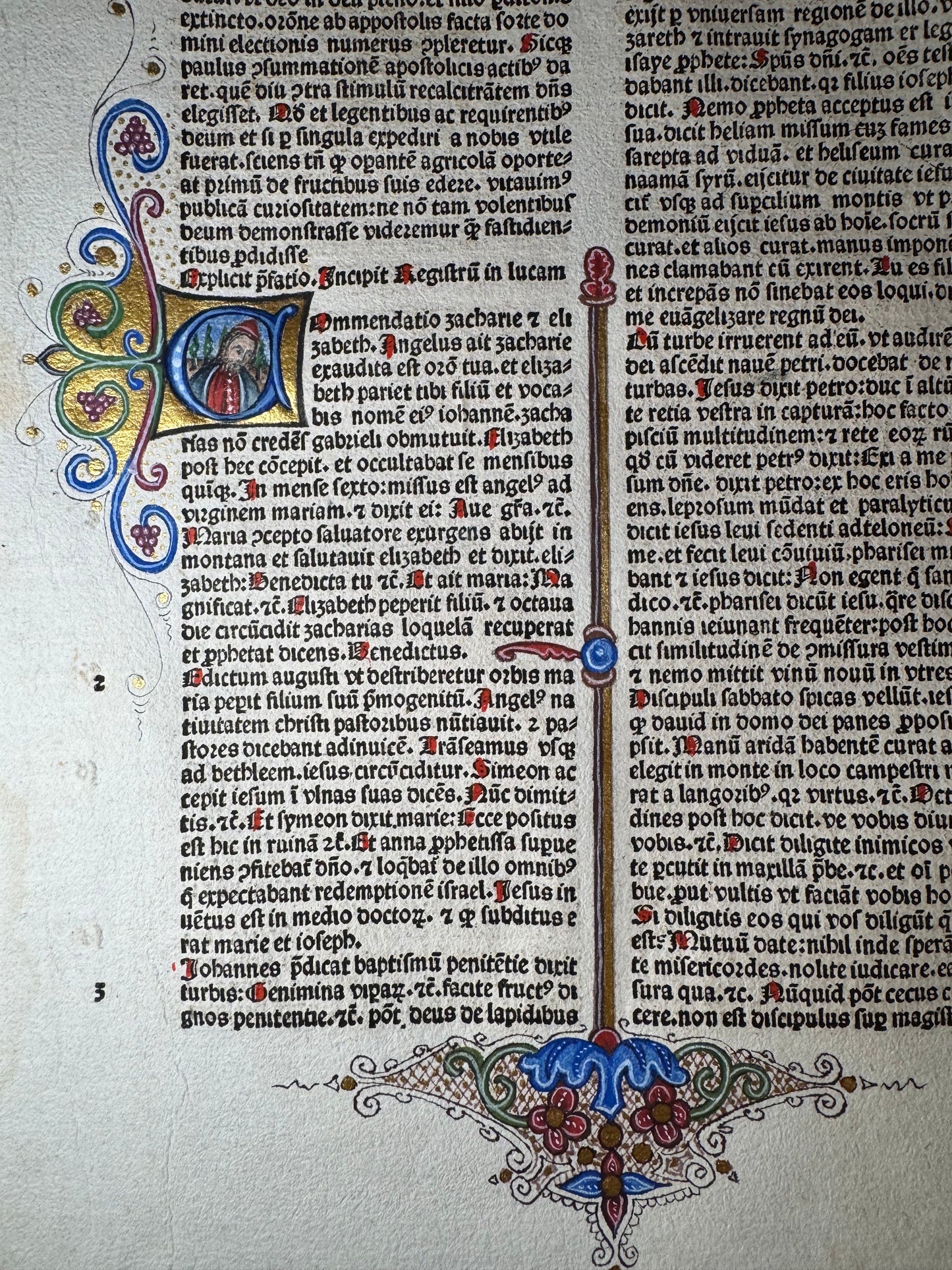 Two Incunable Bible Leaves