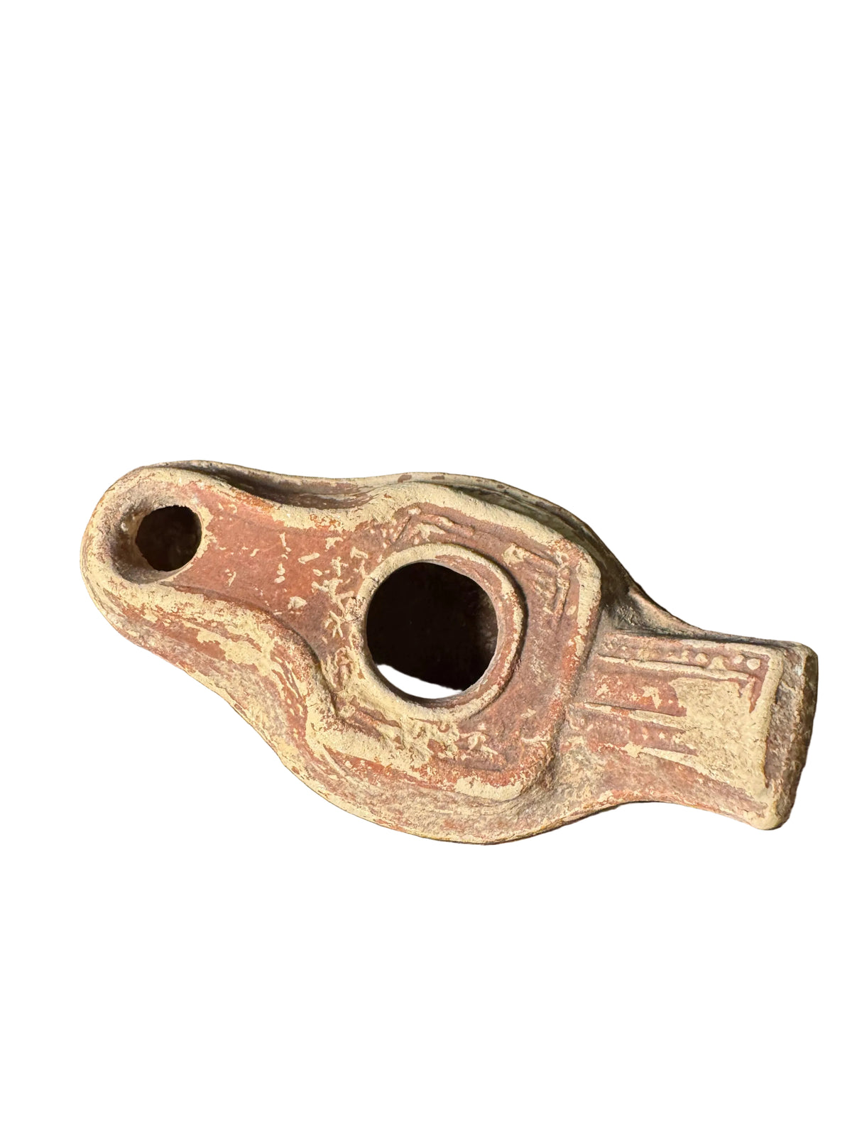 Authentic Ancient Roman / Byzantine Terracotta Oil Lamp