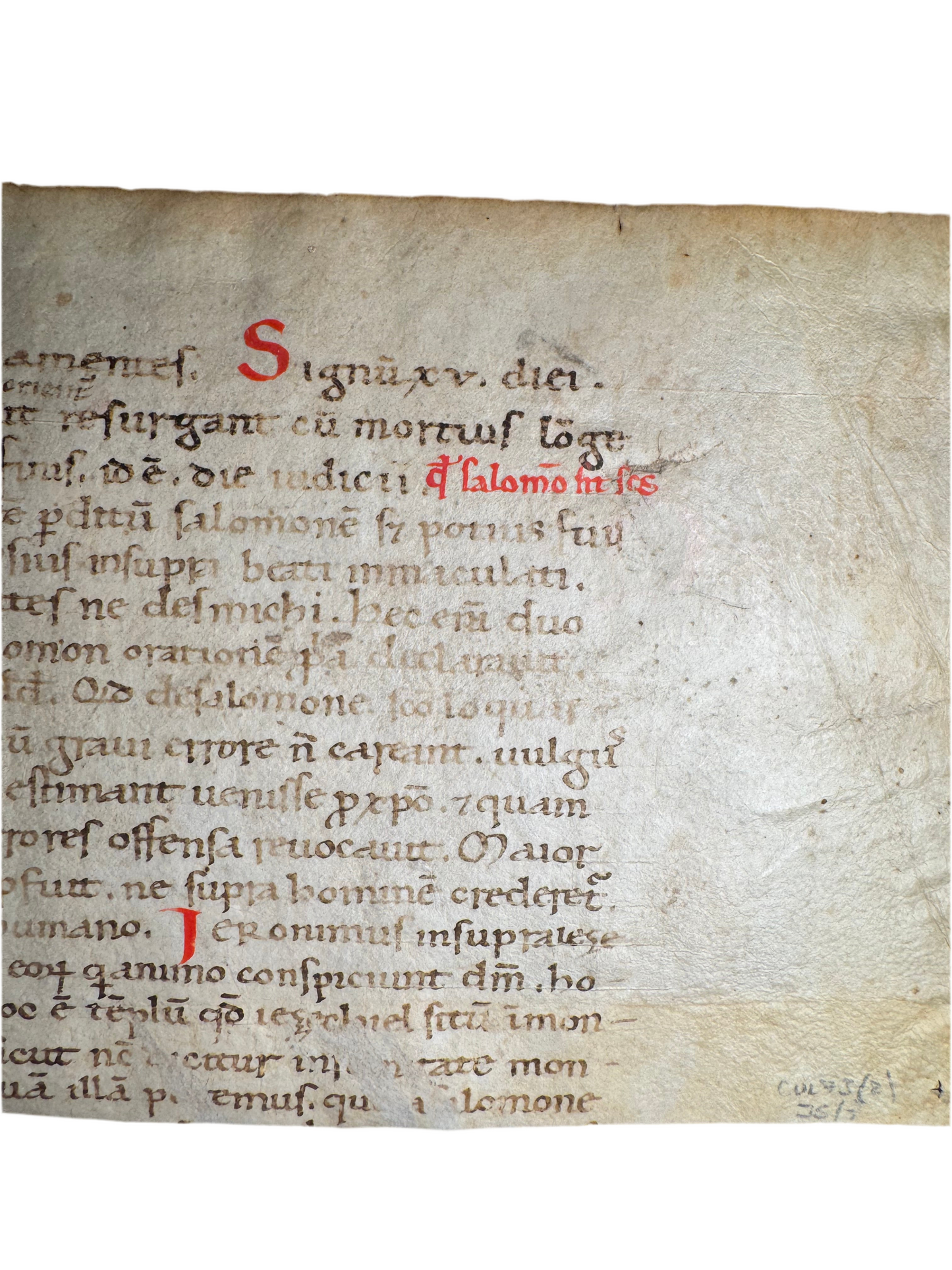 12th-Century Medieval Manuscript Fragment – Death & Judgment