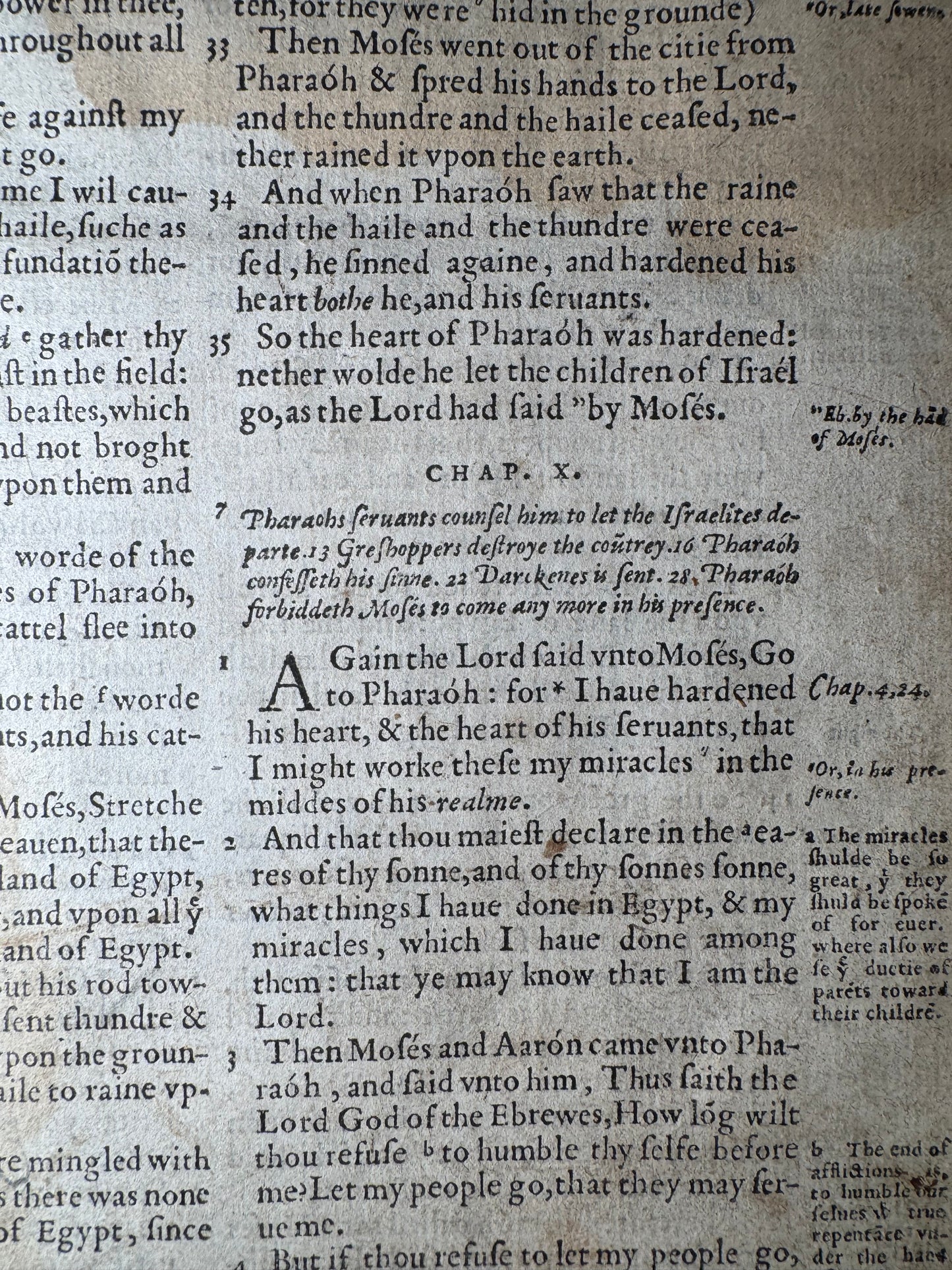 1560 First Edition Geneva Bible Leaf