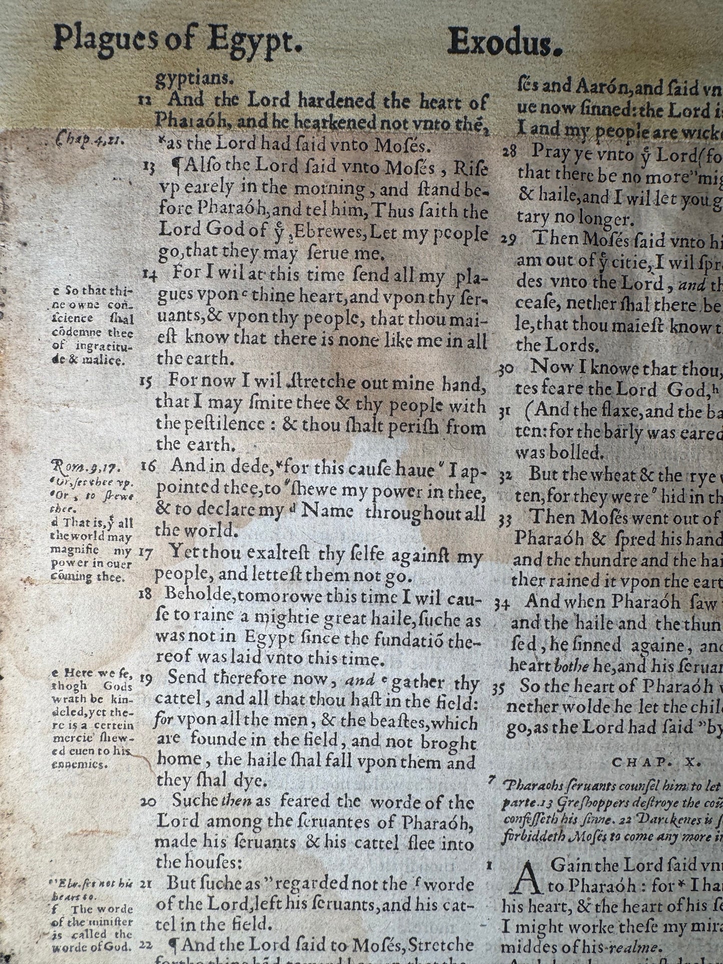 1560 First Edition Geneva Bible Leaf