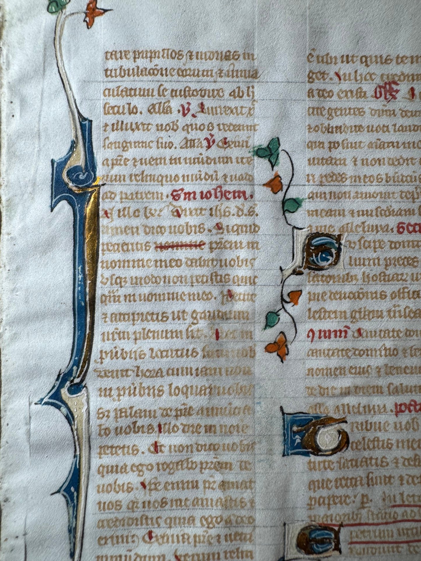 Illuminated Latin Breviary Leaf — Northern France, ca. 1400