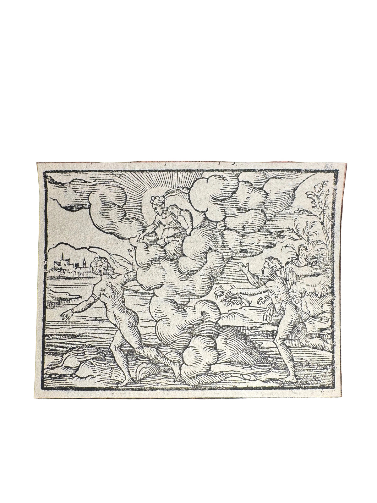 Original 16th-Century Virgil Solis Woodcut — Arethusa & Alpheus