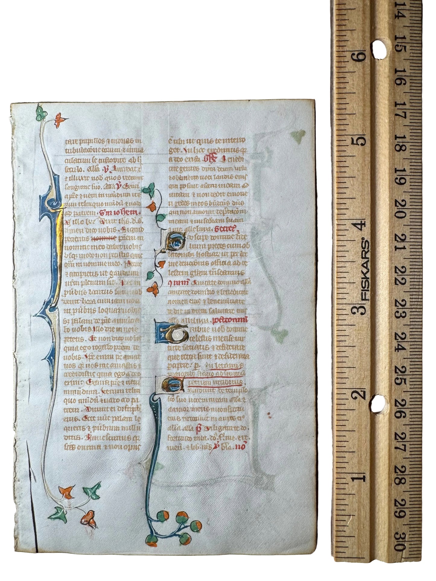 Illuminated Latin Breviary Leaf — Northern France, ca. 1400