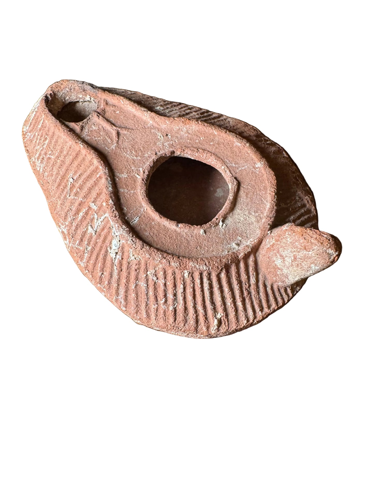 Authentic Ancient Roman / Byzantine Terracotta Oil Lamp