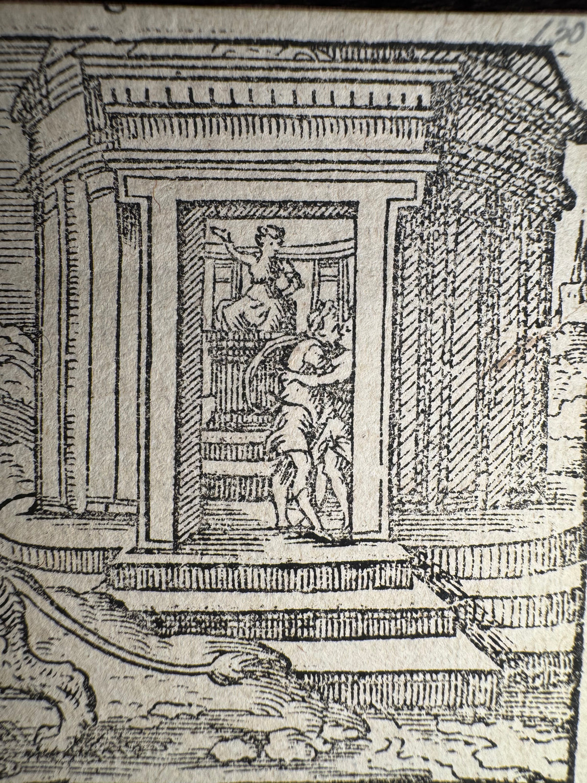 Original 16th-Century Virgil Solis Woodcut — Atalanta & Hippomenes Transformed into Lions