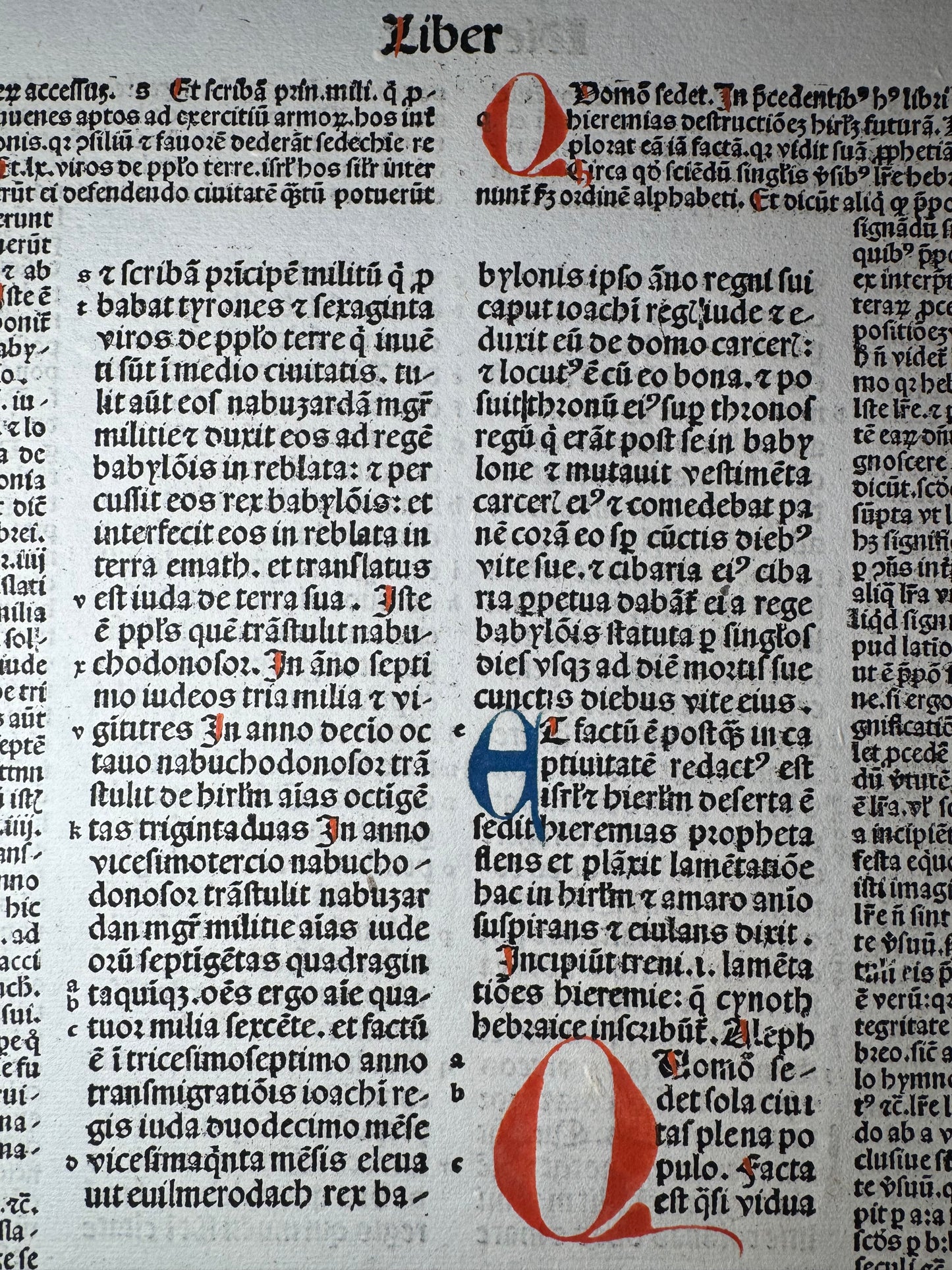 1493 Anton Koberger Latin Bible Leaf