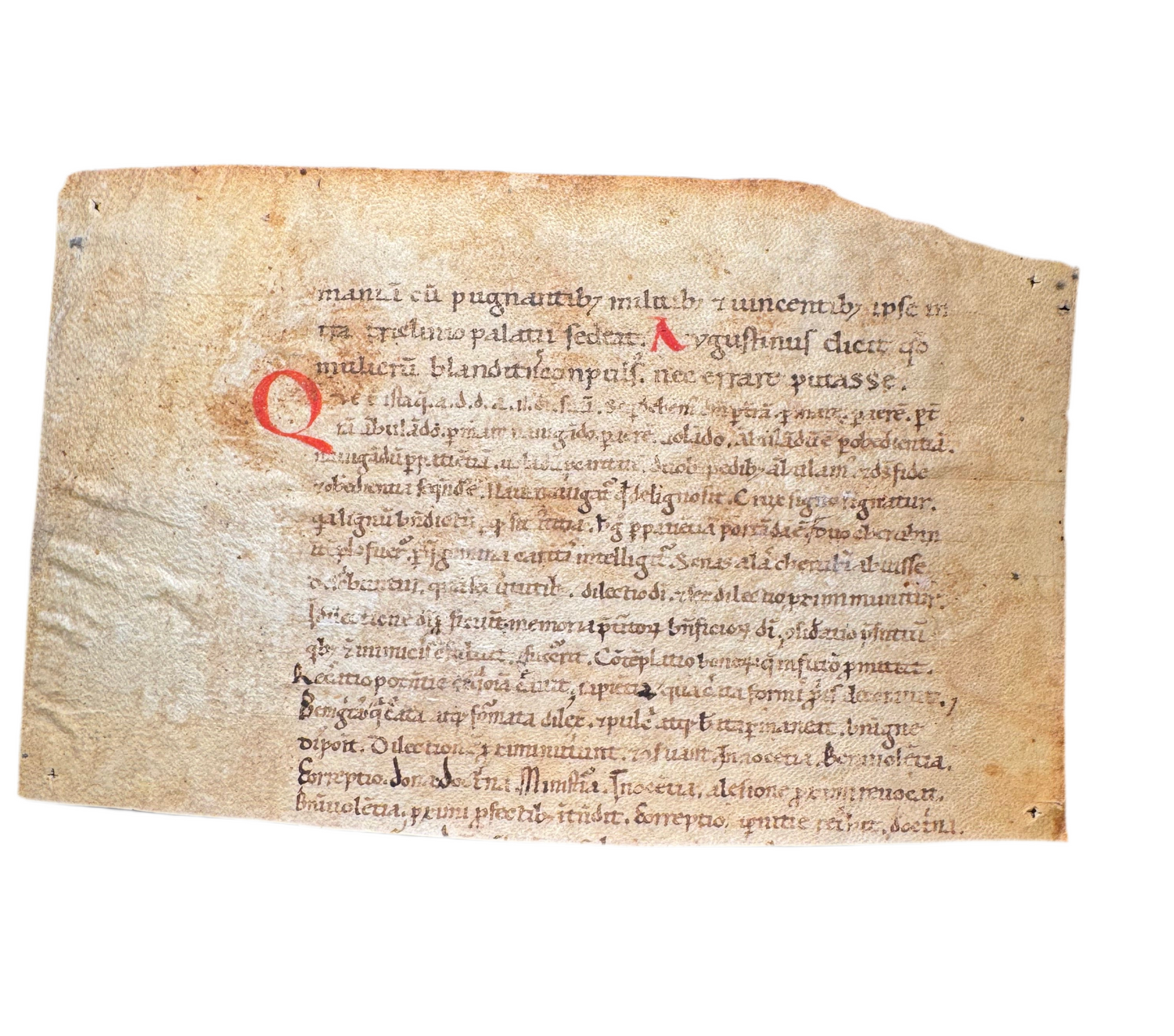 12th-Century Medieval Manuscript Fragment – Death & Judgment