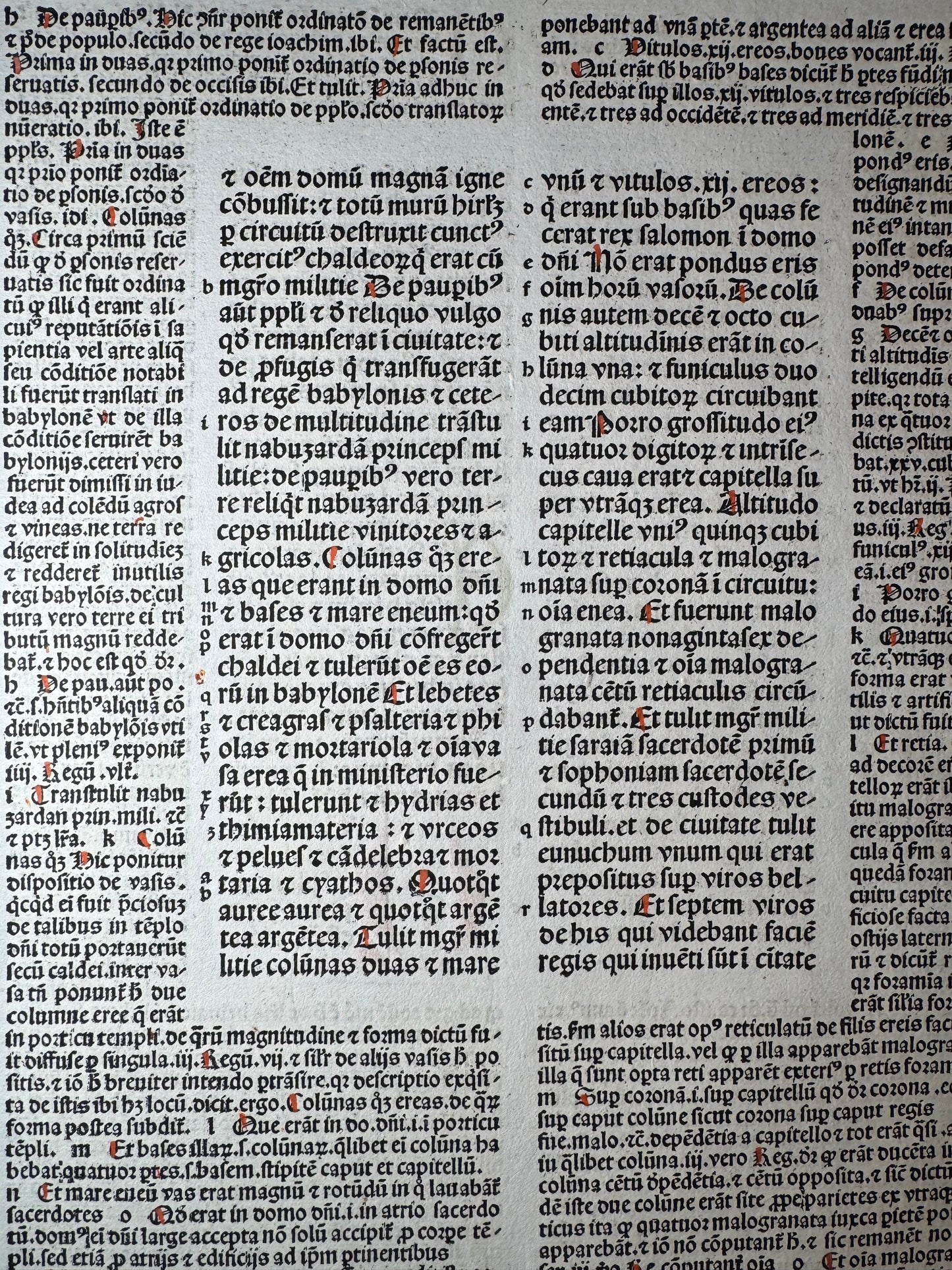1493 Anton Koberger Latin Bible Leaf
