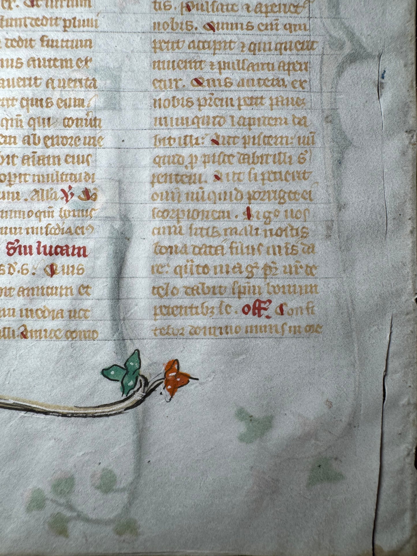 Illuminated Latin Breviary Leaf — Northern France, ca. 1400