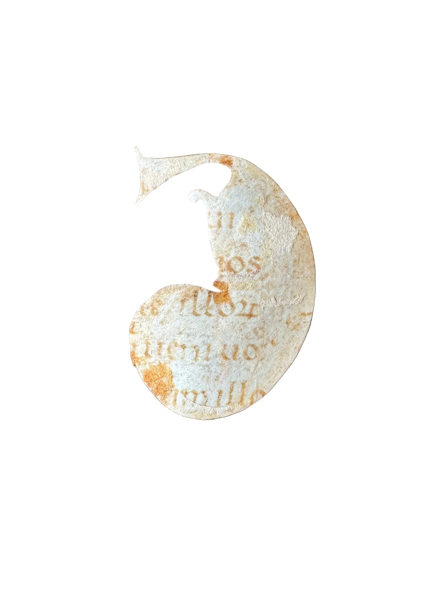 12th-Century Romanesque Initial ‘G’ (Northern Italy, c.1150–1200)