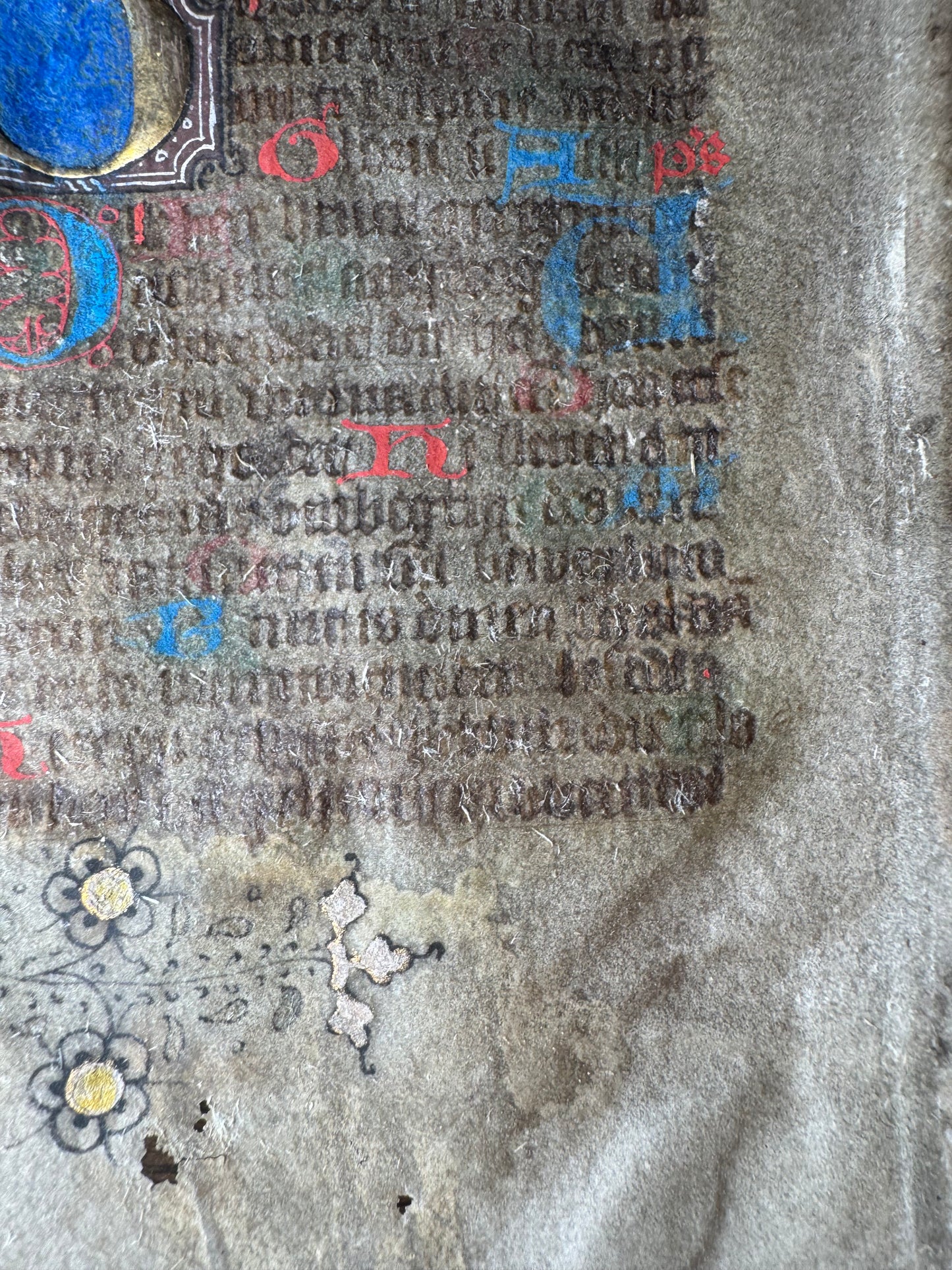 c. 1435–1440 Illuminated Book of Hours Leaf on Vellum – Netherlands (Utrecht or Zwolle)