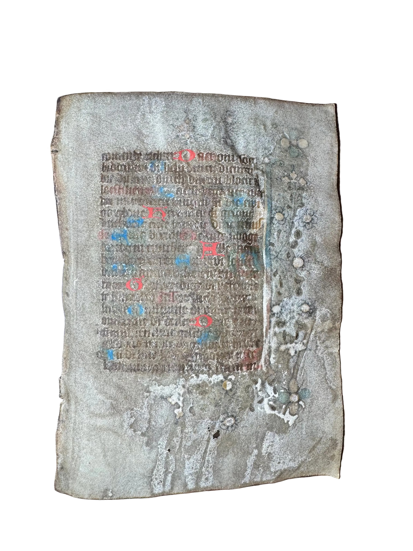 c. 1435–1440 Illuminated Book of Hours Leaf on Vellum – Netherlands (Utrecht or Zwolle)