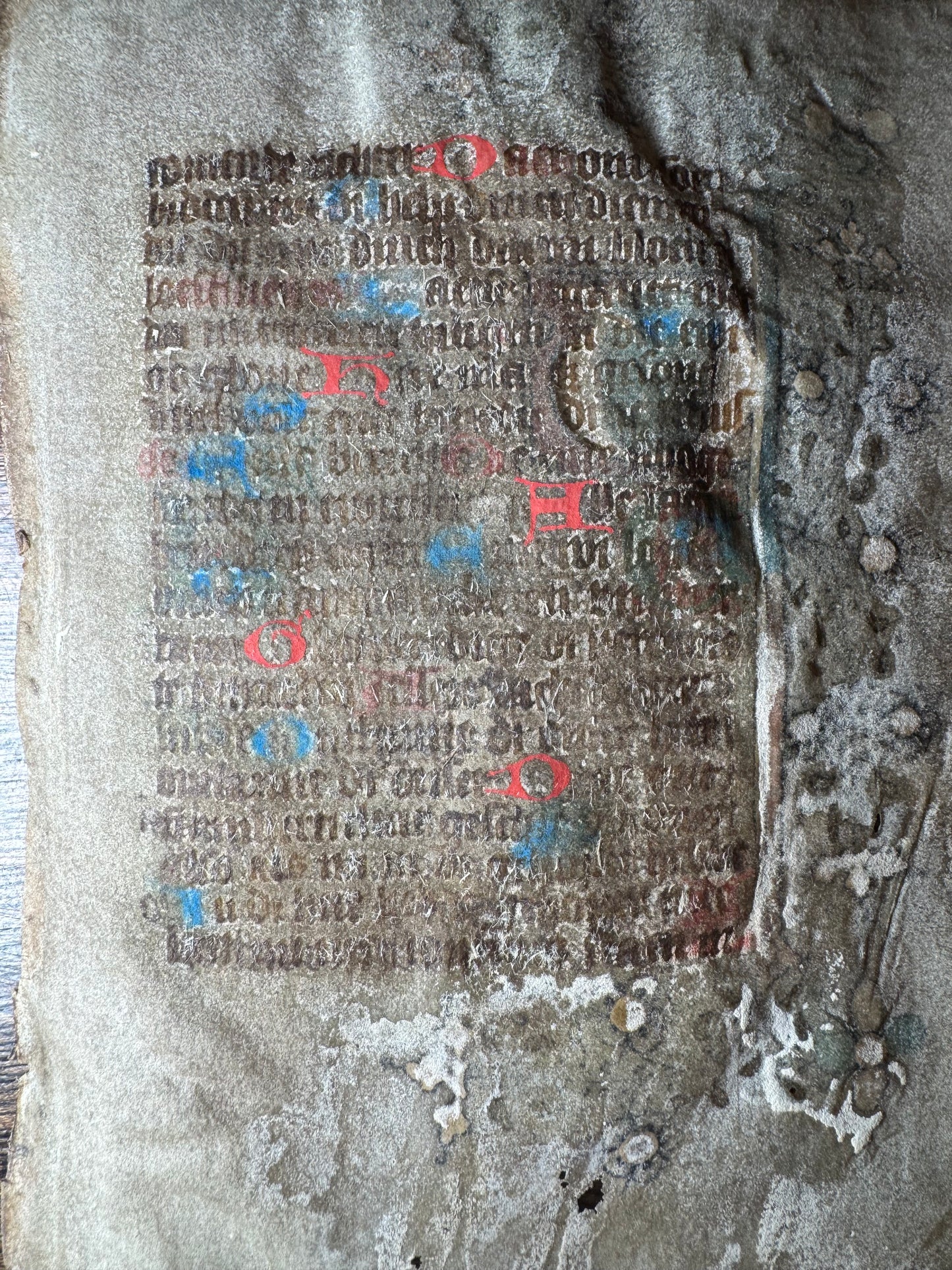 c. 1435–1440 Illuminated Book of Hours Leaf on Vellum – Netherlands (Utrecht or Zwolle)