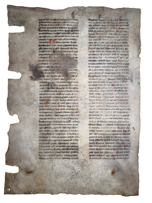 Leaf from a 15th-Century Latin Bible — II Kings 17:19–18:31 France, 15th century