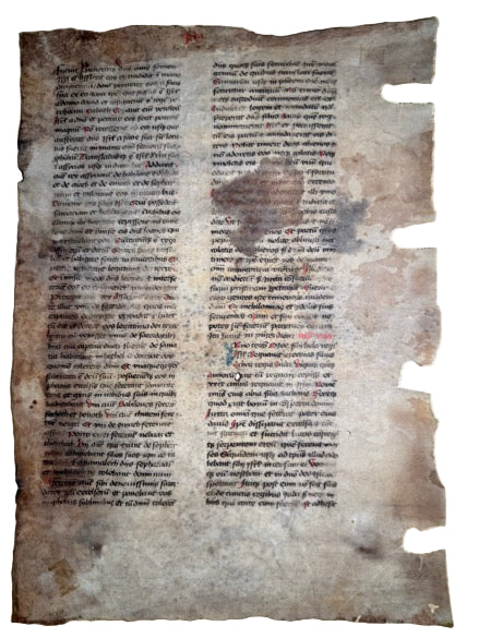 Leaf from a 15th-Century Latin Bible — II Kings 17:19–18:31 France, 15th century