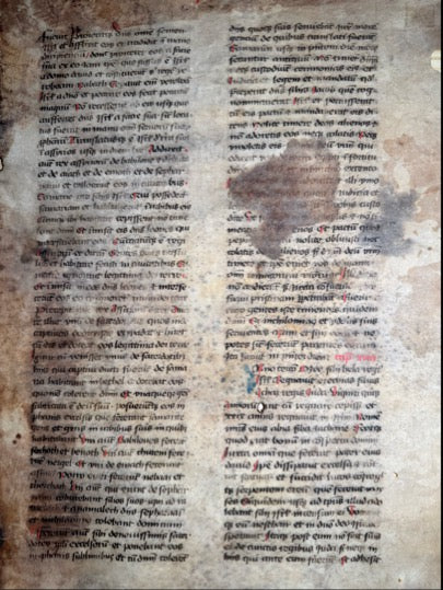 Leaf from a 15th-Century Latin Bible — II Kings 17:19–18:31 France, 15th century