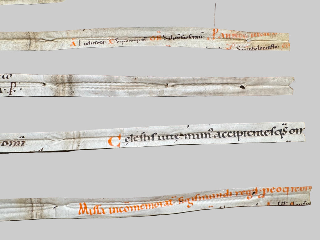 Group of Six Manuscript Fragments - ca. 10th-11th Century Liturgical Missal Leaf
