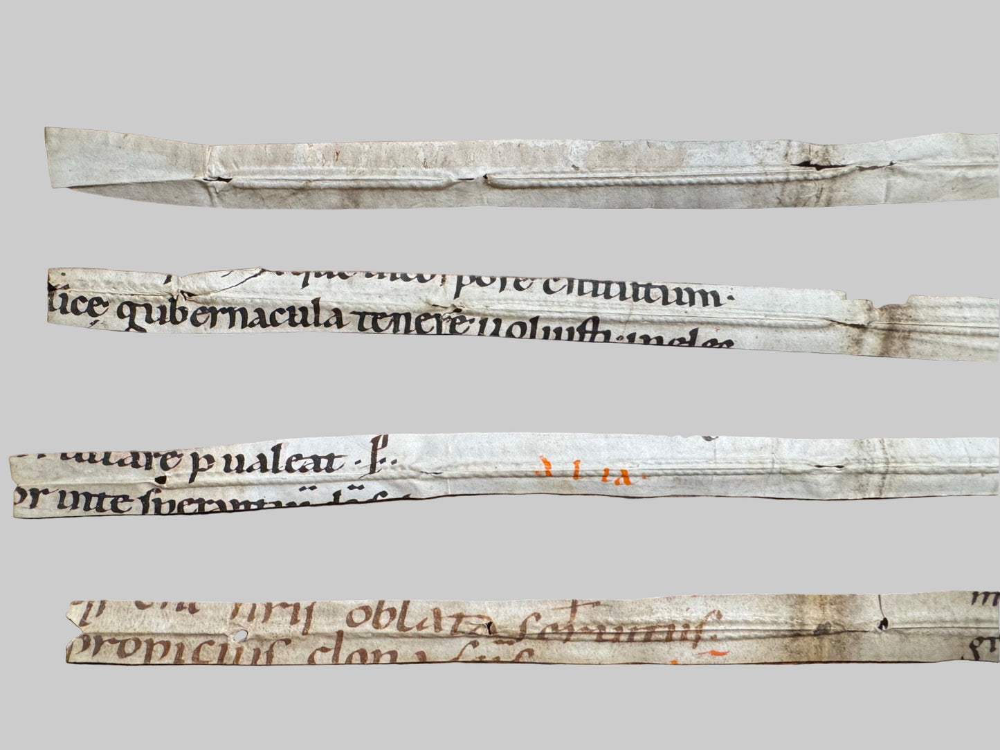 Group of Six Manuscript Fragments - ca. 10th-11th Century Liturgical Missal Leaf