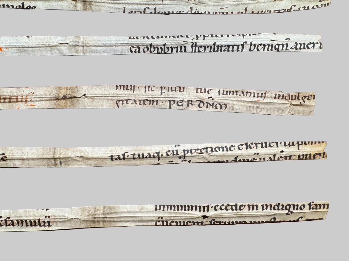 Group of Six Manuscript Fragments - ca. 10th-11th Century Liturgical Missal Leaf