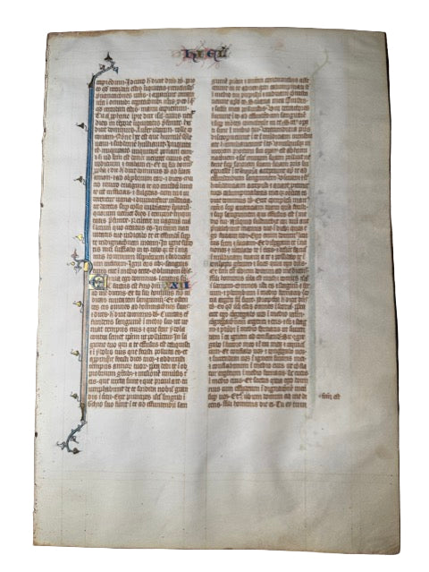 Illuminated Manuscript Leaf – The Book of Ezekiel Paris, c.1320–1340 – Saint Albans Bible