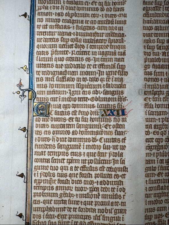 Illuminated Manuscript Leaf – The Book of Ezekiel Paris, c.1320–1340 – Saint Albans Bible