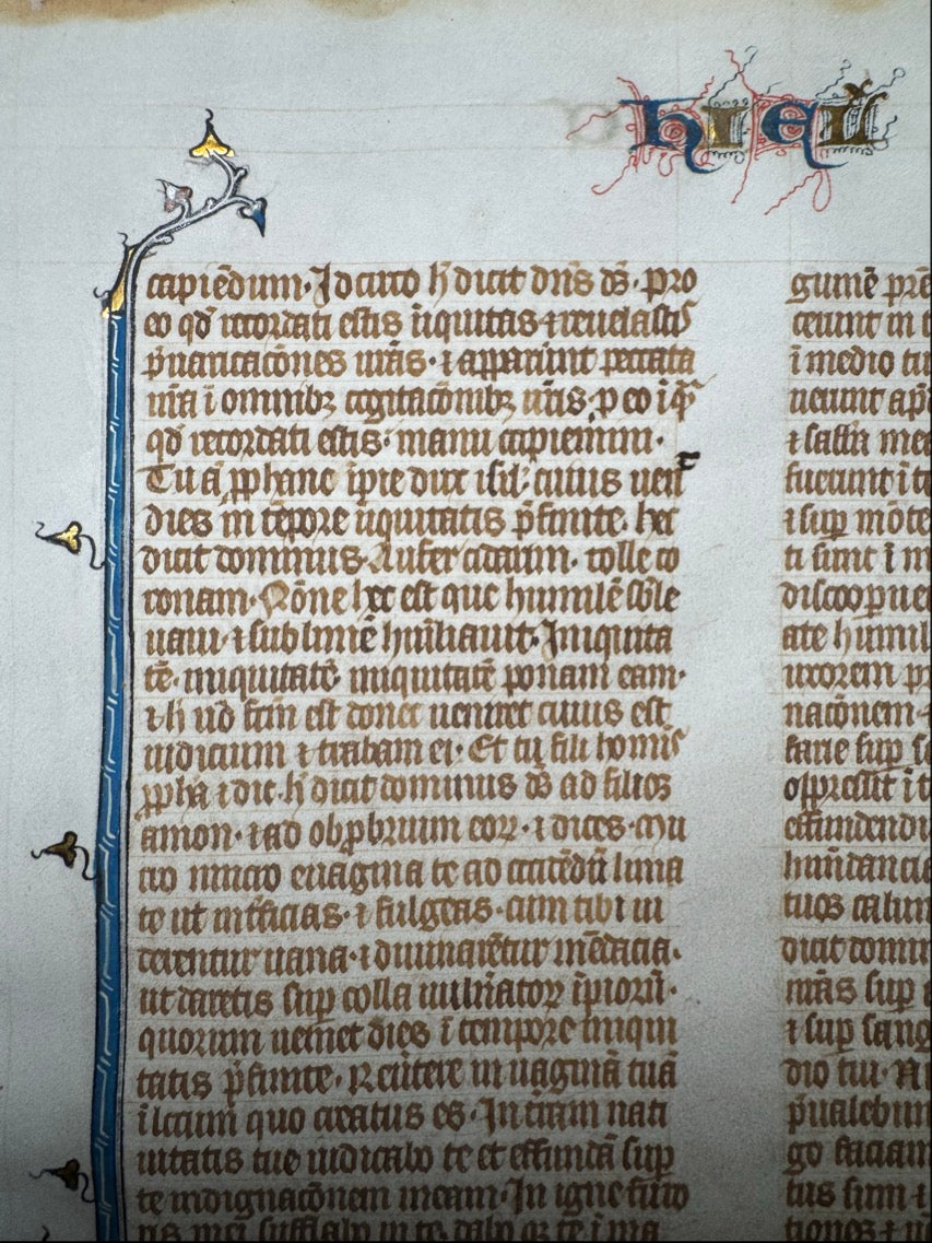 Illuminated Manuscript Leaf – The Book of Ezekiel Paris, c.1320–1340 – Saint Albans Bible