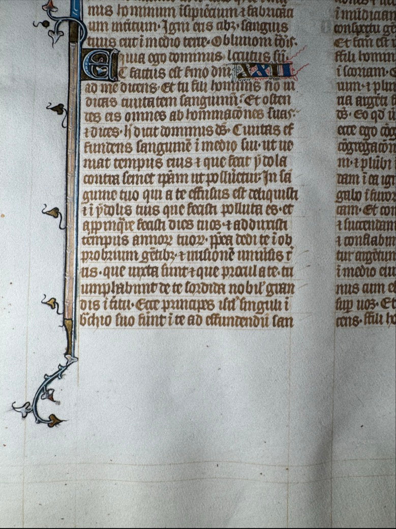 Illuminated Manuscript Leaf – The Book of Ezekiel Paris, c.1320–1340 – Saint Albans Bible