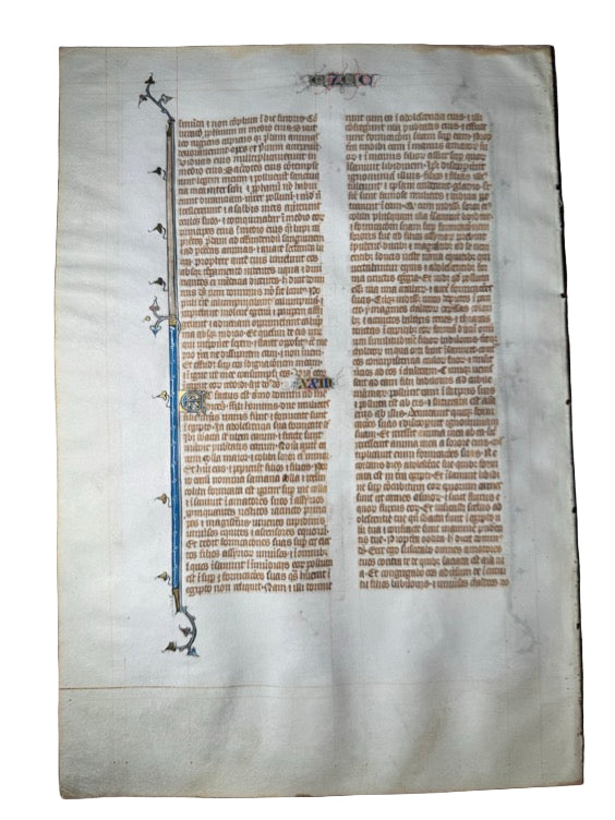 Illuminated Manuscript Leaf – The Book of Ezekiel Paris, c.1320–1340 – Saint Albans Bible