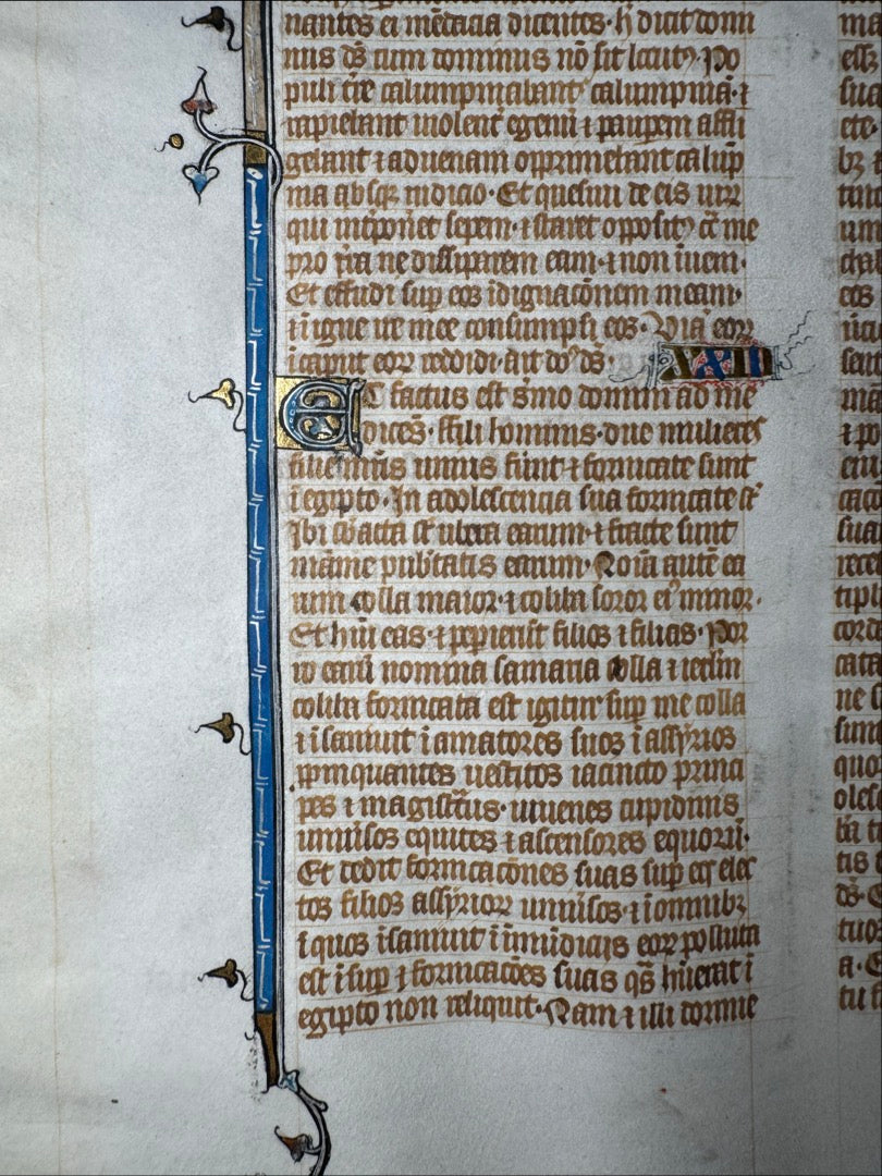 Illuminated Manuscript Leaf – The Book of Ezekiel Paris, c.1320–1340 – Saint Albans Bible