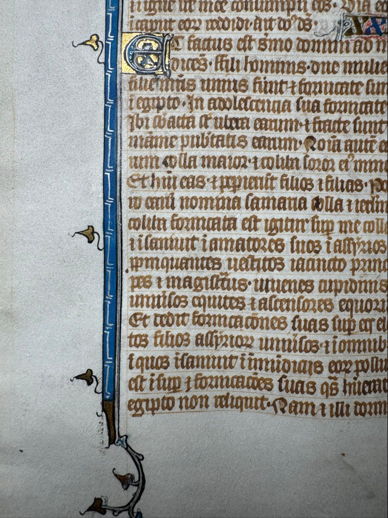 Illuminated Manuscript Leaf – The Book of Ezekiel Paris, c.1320–1340 – Saint Albans Bible