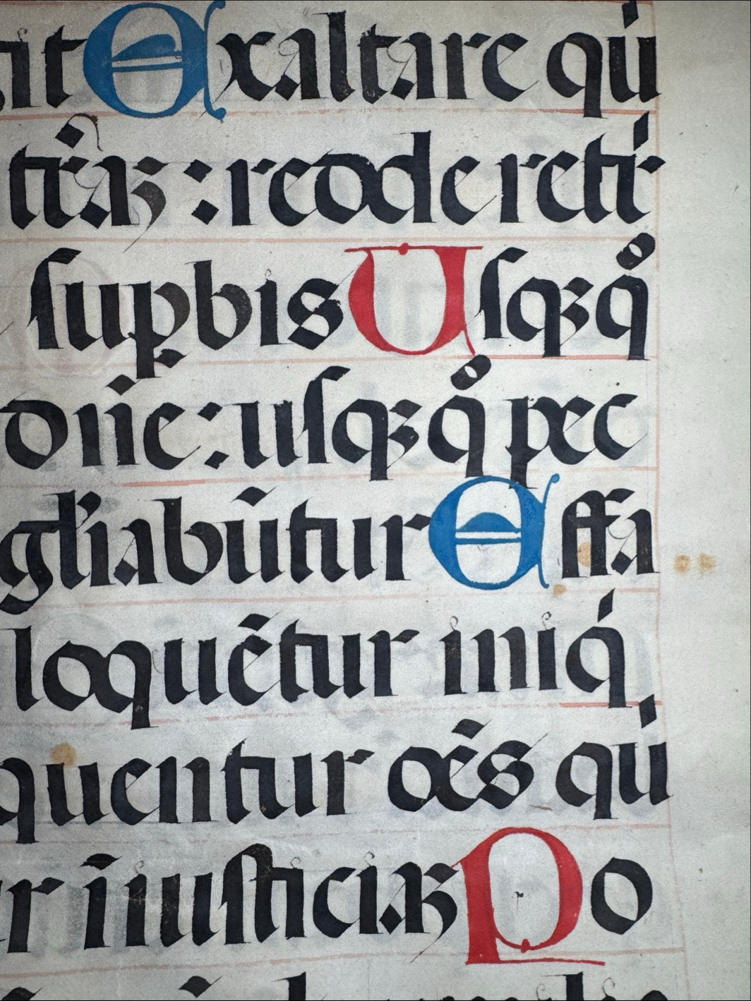 Medieval Latin Psalter Leaf on Vellum – Psalms 26 & 93 – c. 14th–15th Century