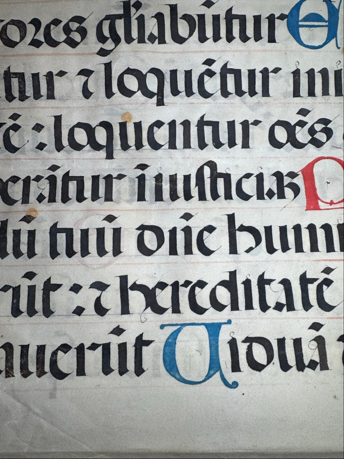 Medieval Latin Psalter Leaf on Vellum – Psalms 26 & 93 – c. 14th–15th Century