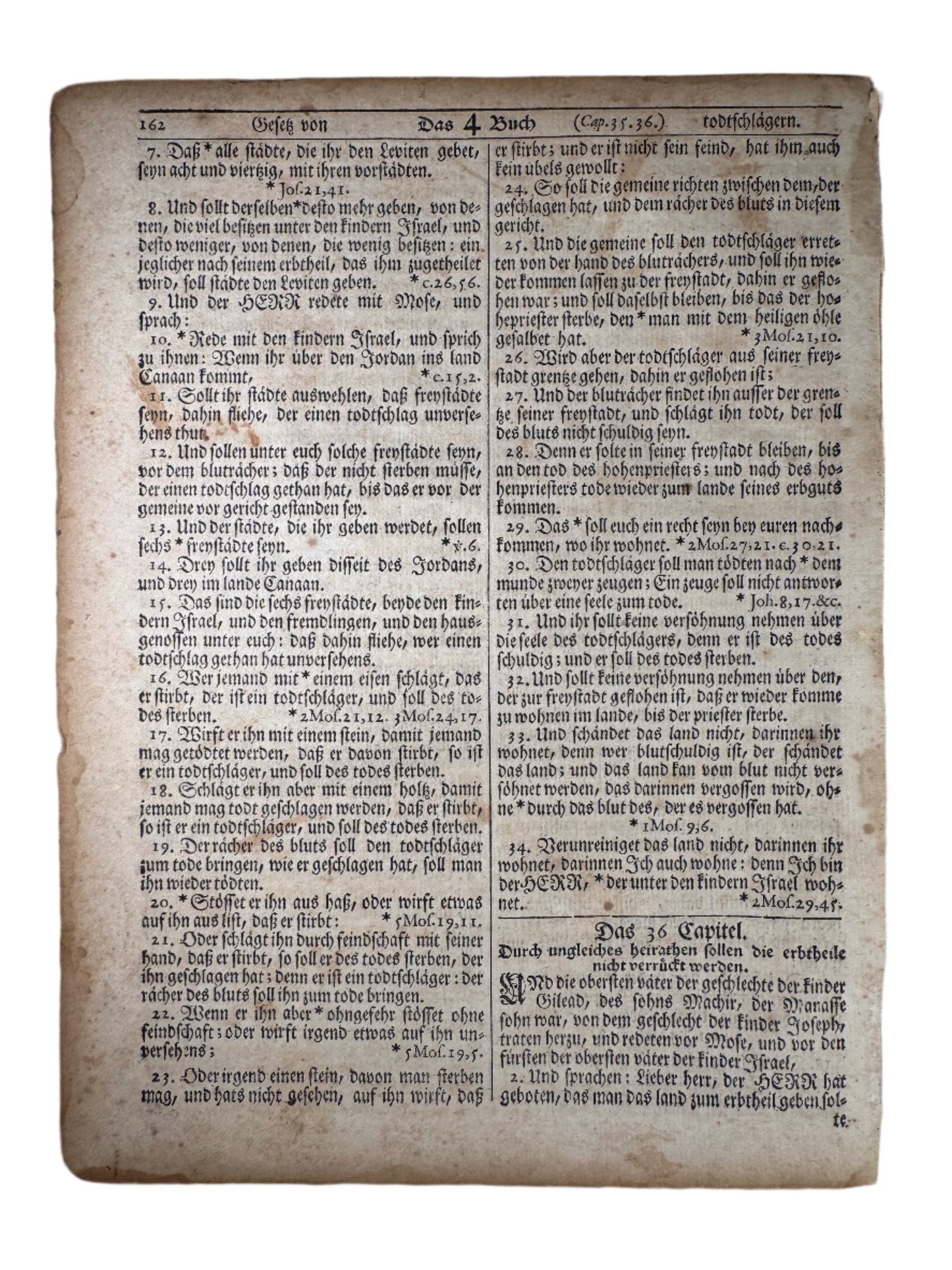 1776 Christoph Sauer Bible Leaf – First German Bible Printed in America