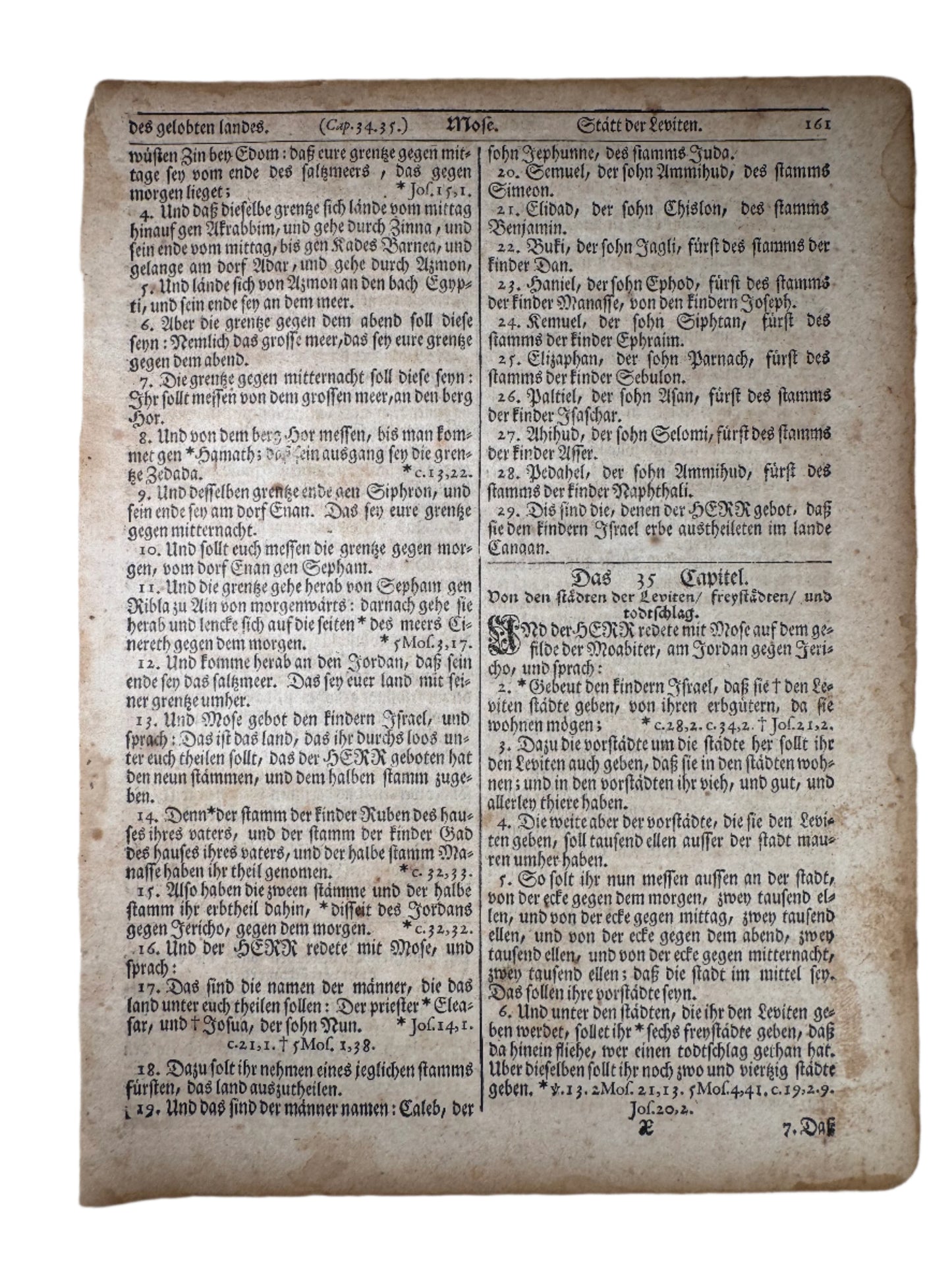 1776 Christoph Sauer Bible Leaf – First German Bible Printed in America